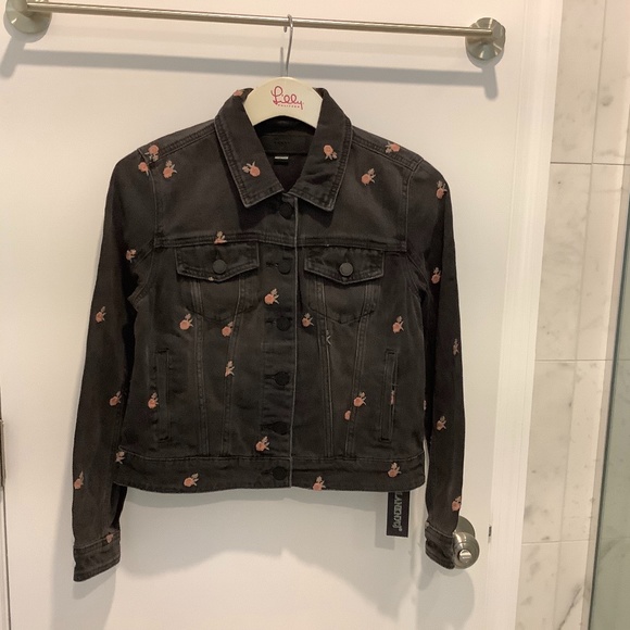 NWT BLANK NYC Late Bloomer black denim jean jacket XS - Picture 1 of 9